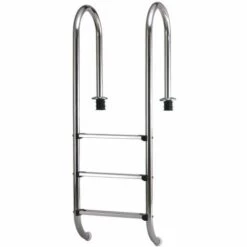 Steinbach Schmale Edelstahl-Einbauleiter 3-stufig Für Swimming Pools 3 Stufen
