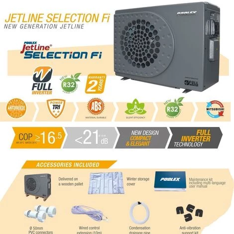 Poolex Jetline Pool Wärmepumpe Fi 7kw Full-Inverter 30-45m3 WIFI Poolheizung – Bild 2