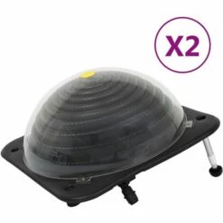 BEARSU Solarkugel Poolheizung 2 Stk. 75x75x36 Cm HDPE Aluminium