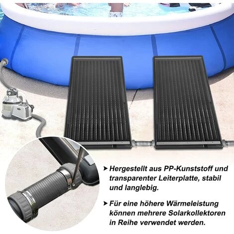 UISEBRT Sonnenkollektor Solar Poolheizung Solarkollektor Solarheizung Warmwasser Fuer Pools 15 L Wasserinhalt – Bild 4