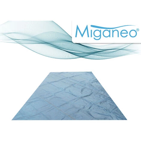 Miganeo® Pool Solarplane 700x400 Schwarz/blau