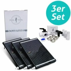POOL TOTAL Sonnenkollektor Exklusiv 111,5 X 66 Cm Bis 30 M³ + Bypass-Set