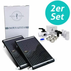 POOL TOTAL Sonnenkollektor Exklusiv 111,5 X 66 Cm Bis 20 M³ + Bypass-Set