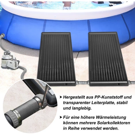UISEBRT Sonnenkollektor Solar Poolheizung Solarkollektor Solarheizung Warmwasser Für Pools 15 L Wasserinhalt – Bild 5